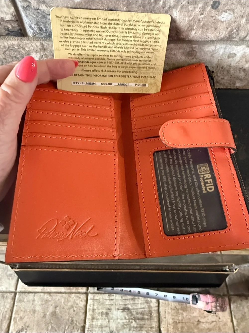 Patricia Nash Embossed Leather Crossbody Bag with Matching Wallet